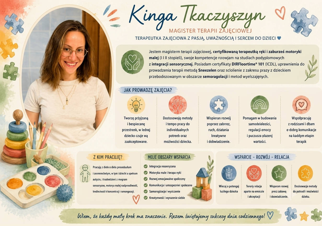 Kinga Tkaczyszyn - Terapeuta zajęciowy oraz SI - Przedszkole Kraków