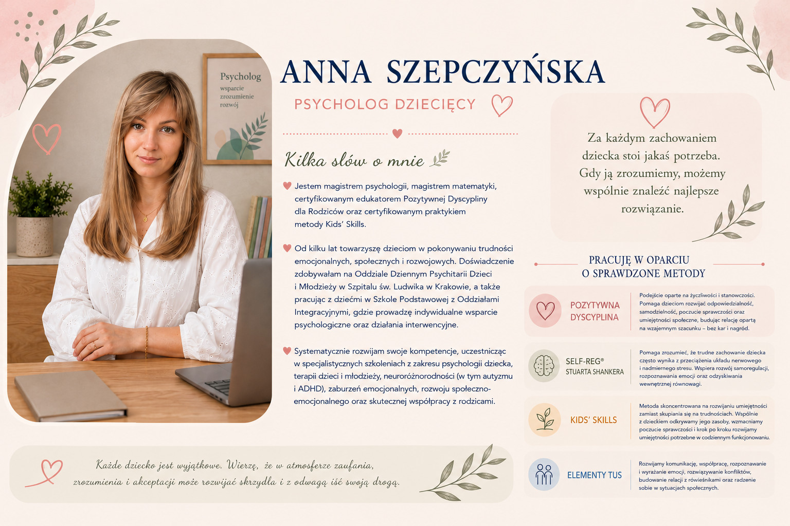 Anna Szepczyńska - Psycholog dziecięcy Kraków